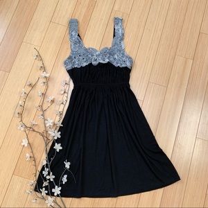 A’reve Black Floral Embellished Dress, M.
